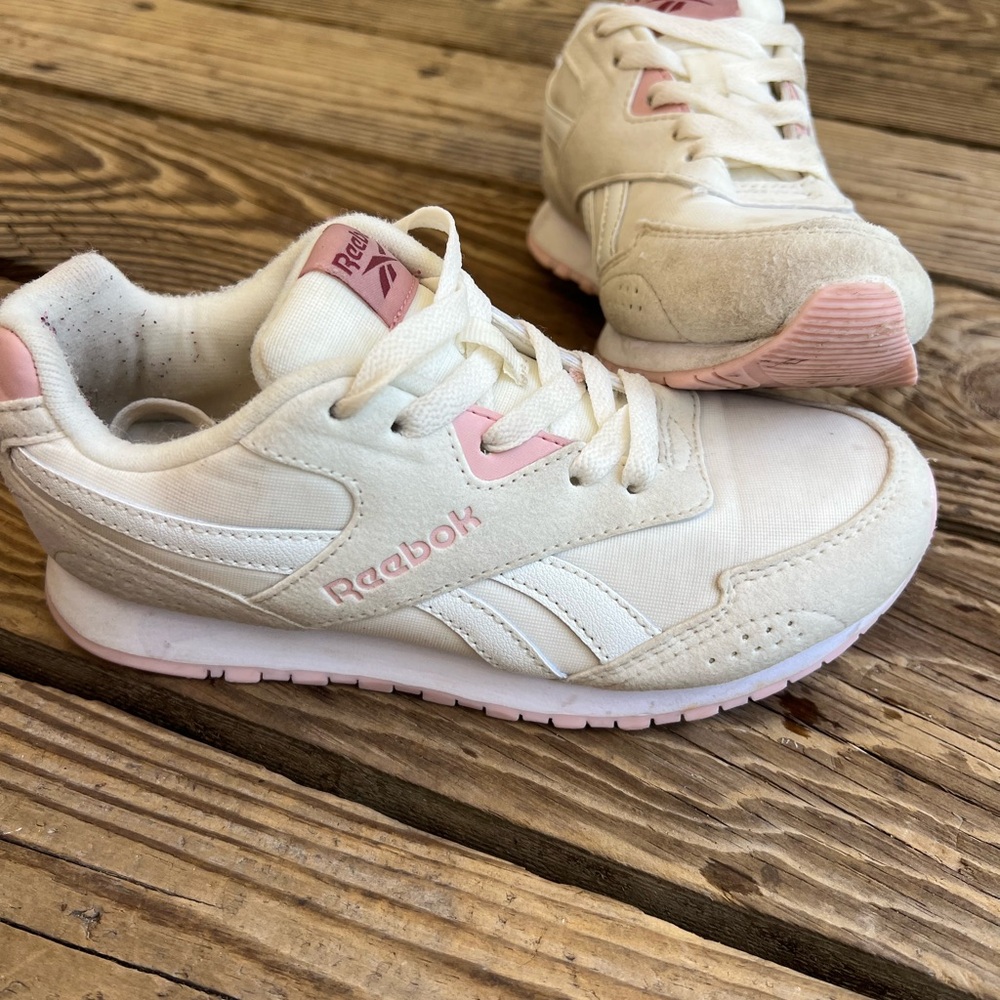 Reebok Kids Cream and Pink Sneakers